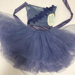 Weissman Girls "A Thousand Miles" Ballet Dance Costume Size 7/8 Girls Blue